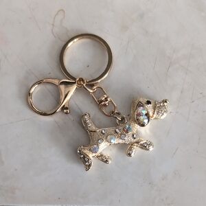 3$ Add On⭐Gold Wiener Dog Keychain with Rhinestones